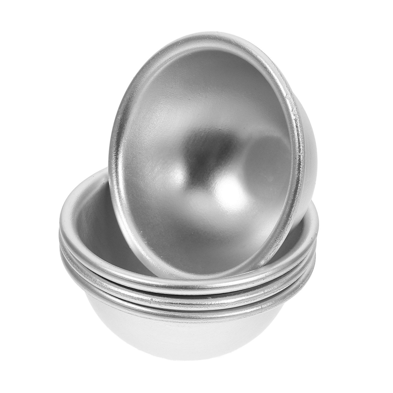 Bath Bomb Mold - 4 Stück Aluminium-Halbkugel-Badformen, große Größe, DIY-Backformen