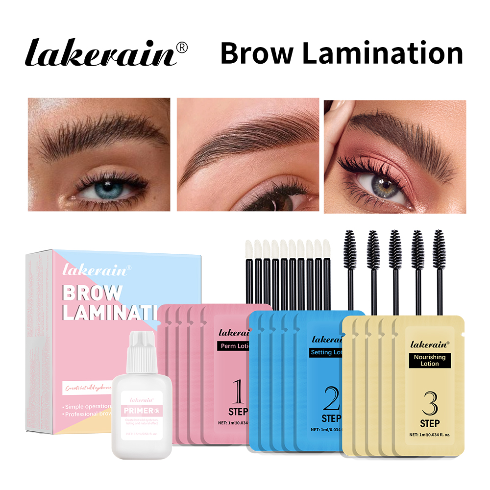 Brow Lamination Kit - Lakerain Augenbrauen-Laminierungsset, professionelles DIY-Augenbrauen-Dauerwellen-Set, schafft vollere,