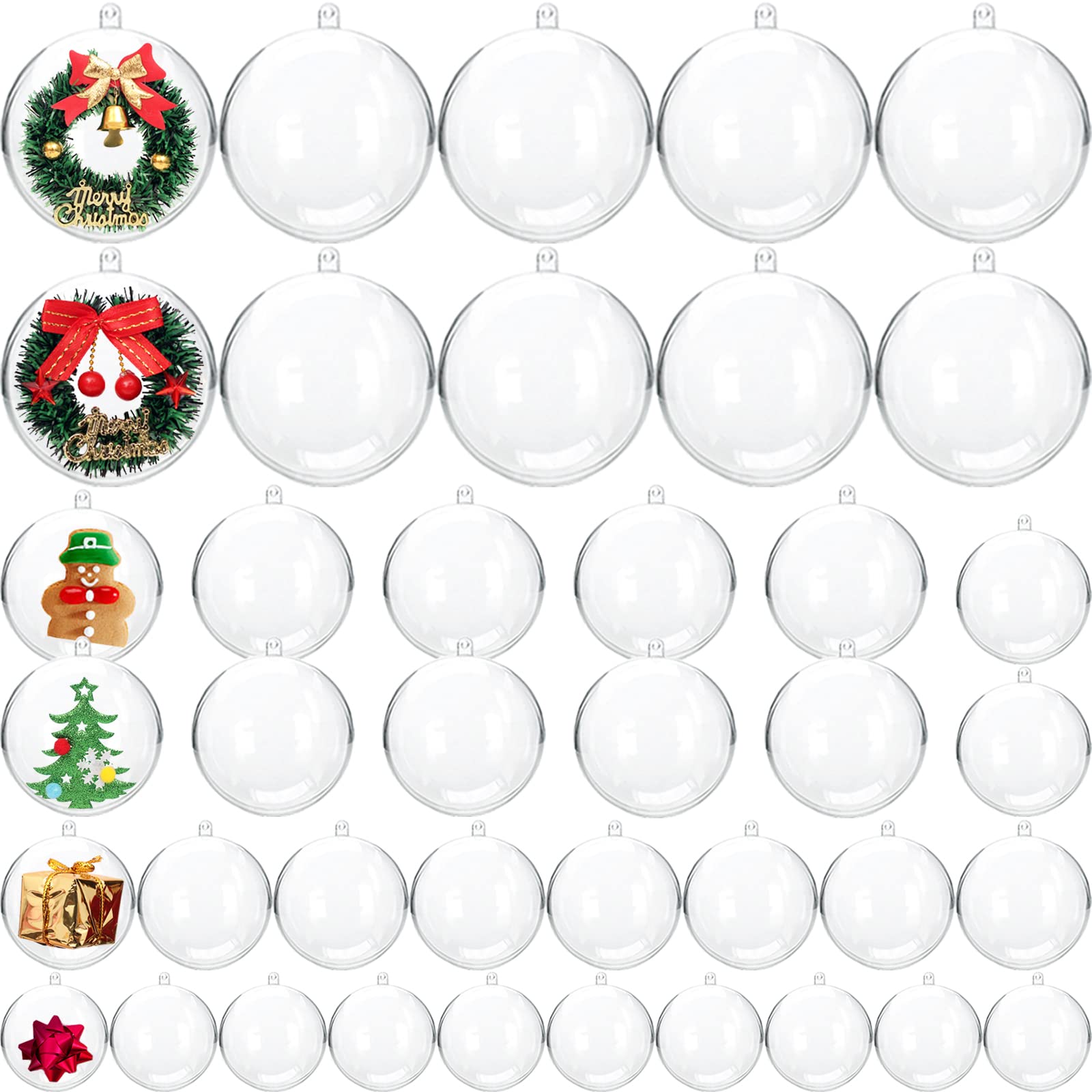 Bath Bomb Mold - Klar Kunststoff Ornamente Kugeln, Transparent Fillable