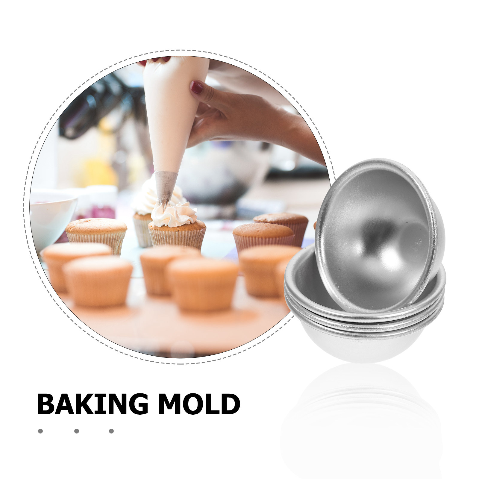 4 Stück Aluminium-Halbkugel-Ba – Bath Bomb Mold Bewertung und Preis
